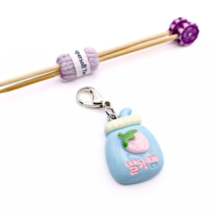 Kawaii Strawberry Milk Stitch Marker