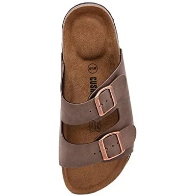 CUSHIONAIRE Women's Lane Cork Footbed Sandal with +Comfort