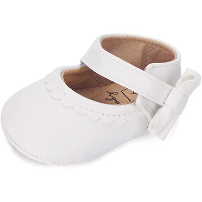 ESTAMICO Toddler Infant Girls Cute Mary Jane Flats Soft Rubber Sole Baby Sneakers Princess Bowknot..