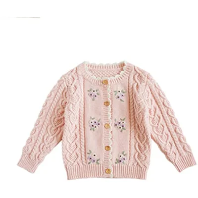 Baby Girls Thin Sweaters Solid White Red Cardigans for Toddler 0-3Years,Toddler Knit Button up Cardigan Sweater Outwear