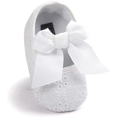 Baby Girls Princess Bowknot Soft Sole Cloth Crib Shoes Sneaker