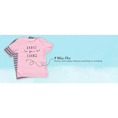 Hanes Ultimate Baby Flexy 4 Pack Short Sleeve