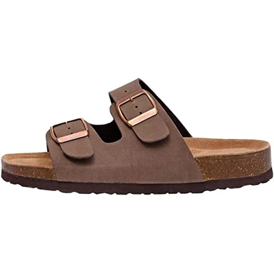 CUSHIONAIRE Women's Lane Cork Footbed Sandal with +Comfort