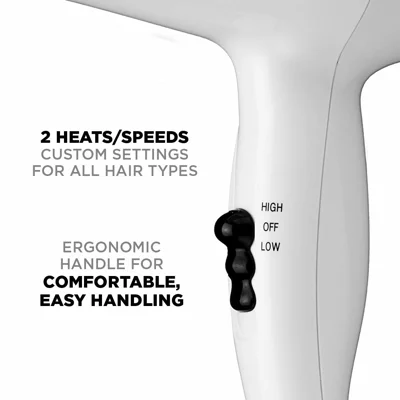 Conair Mid-Size Styler Hair Dryer, White