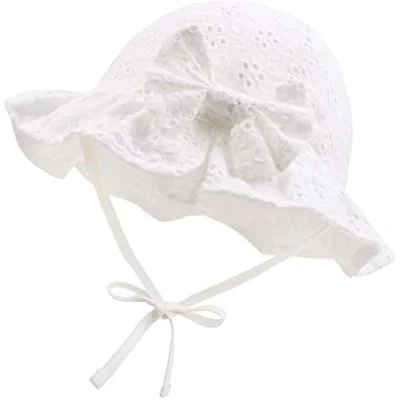 Baby Girls Summer Hat Flower Toddler Girls Sun Hat Cotton Breathable Infant Hats