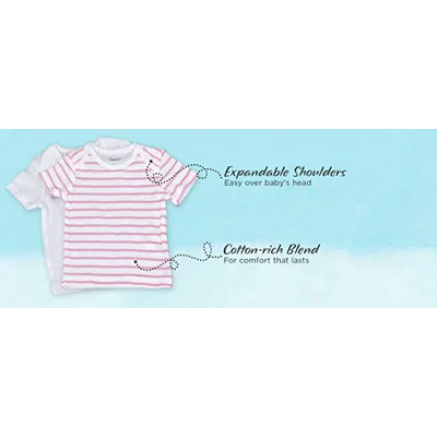 Hanes Ultimate Baby Flexy 4 Pack Short Sleeve
