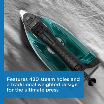 Rowenta Pro Master German Made Clothes & Garment Steam Iron, 1775 watts, 210 g/min, Black & Teal