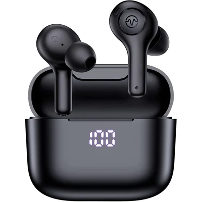 Bluetooth Headphones with 4 Microphones and Wireless Charging Case,Waterproof True Wireless Earbud..