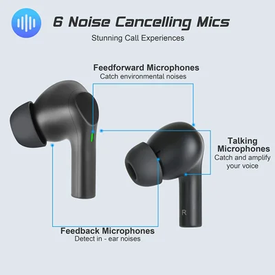 Hadisala Wireless Earbuds, Bluetooth 5.0 Headphones True Wireless Stereo Headset with Charging Case,35 Hours Playback for iPhone Android and More