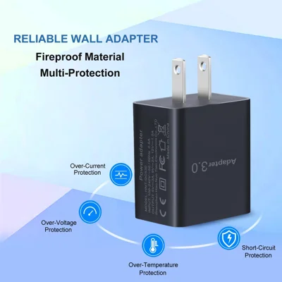 Quick Charger 3.0 Wall Charger, OKRAY 2-Pack 18W QC Fast Charging 3.0 USB Charger Power Adapter Wall Plug Compatible iPhone/iPad, Samsung Galaxy S10
