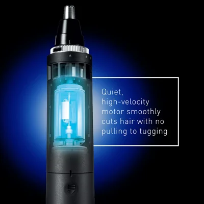 Panasonic Ear and Nose Hair Trimmer for Men with Vacuum Cleaning System, Powerful Motor and Dual-Edge Blades for Smoother Cutting, Wet/Dry – ER-GN70