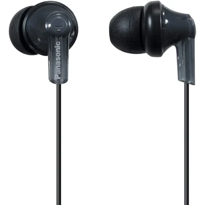 Panasonic ErgoFit Earbud Headphones with Microphone and Call Controller Compatible with iPhone, Android and Blackberry - RP-TCM125-K - In-Ear (Black)