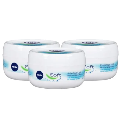 NIVEA Soft, Refreshingly Soft Moisturizing Cream, 3 Pack