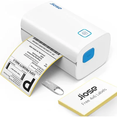 Jiose Thermal Label Printer for Small Business, Shipping Label Maker for Postal Mailing Address, Label Printers Mac