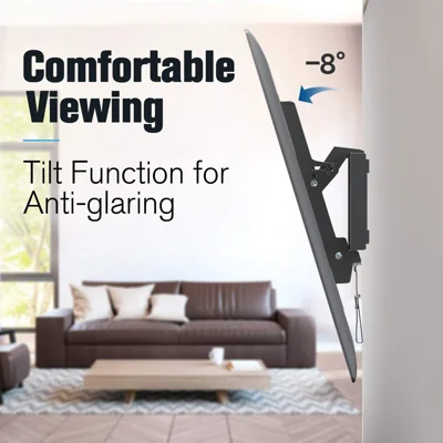 Mounting Dream UL Listed TV Mount for Most 37-70 Inch TV, Universal Tilt TV Wall Mount Fit 16", 18", 24" Stud with Loading 132 lbs & Max VESA 600x40