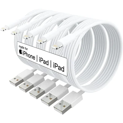 5 Pack (Apple MFi Certified) iPhone Charger 10 ft,Long Lightning Cable 10 Foot,High Fast 10 Feet A..
