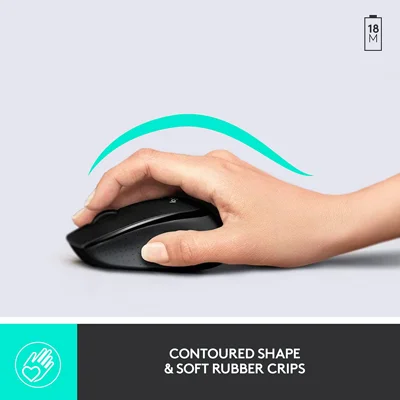 Logitech MK345 Wireless Combo Full-Sized Keyboard with Palm Rest and Comfortable Right-Handed Mouse,2.4 GHz Wireless USB Receiver