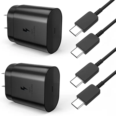 25W Adaptive Fast Wall Charger with USB Type C Cable Compatible with Samsung Galaxy Note 20 10 9 8..