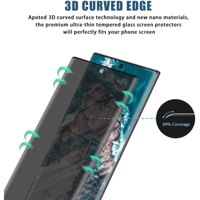 [1+2 Pack] Galaxy S22 Ultra 5G Privacy Tempered Glass Screen Protection Film and Camera Lens Protection Film, Touch Sensitive, 9H Hardness,Full cove