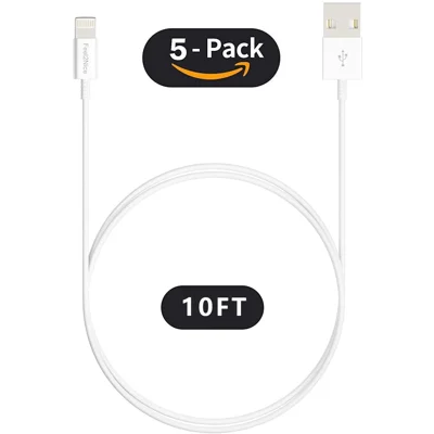 5 Pack (Apple MFi Certified) iPhone Charger 10 ft,Long Lightning Cable 10 Foot,High Fast 10 Feet Apple Charging Cables Cord Connector for iPhone 12