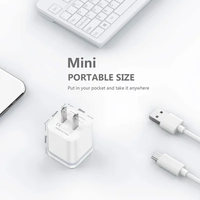 USB Wall Charger, LUOATIP 3-Pack 2.1A/5V Dual Port USB Cube Power Adapter Charger Plug Block Charging Box Brick for Phone SE 11 Pro Max Xs/XR/X, 8/7
