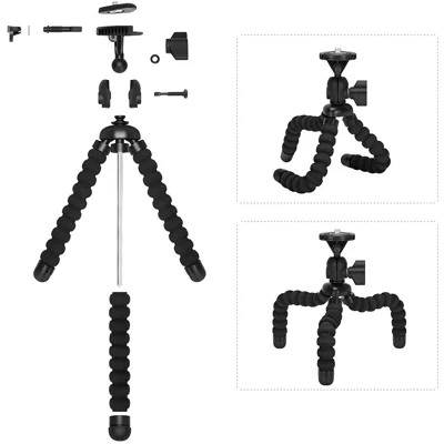 Ailun Digtal Camera Tripod Mount Stand Camera Holder for iPhone 13/12 12Pro/12Mini/12Pro Max/iPhone 11Plus Digtal Camera and More Black