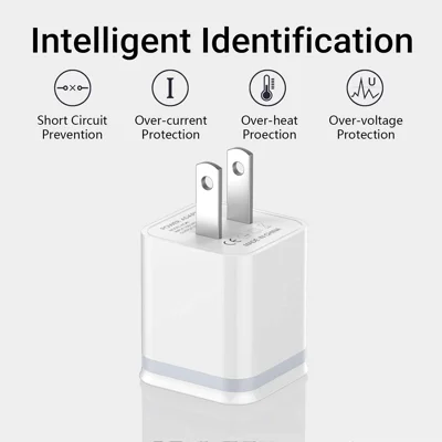 USB Wall Charger, LUOATIP 3-Pack 2.1A/5V Dual Port USB Cube Power Adapter Charger Plug Block Charging Box Brick for Phone SE 11 Pro Max Xs/XR/X, 8/7