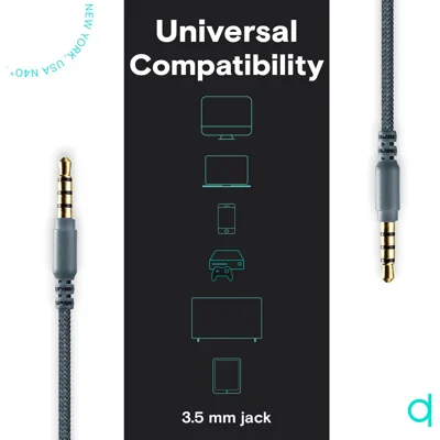 Artix CL750 Wired Headphones with Microphone and Volume Control, Foldable Headband for Computer, Laptop & Cell Phone (Turquoise/Gray)