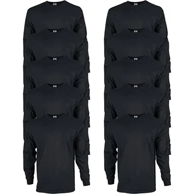 Gildan Men's Ultra Cotton Long Sleeve T-Shirt, Style G2400, Multipack