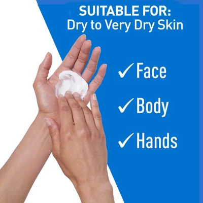 CeraVe Moisturizing Cream | Body and Face Moisturizer for Dry Skin | Body Cream with Hyaluronic Acid and Ceramides | Normal | Fragrance Free | 19 Oz