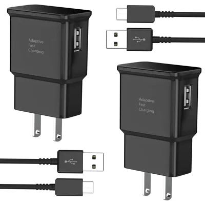 TT&C Adaptive Fast Charger kit with USB Type C Cable (6.6ft) Compatible with Samsung Galaxy S8/S8 Plus/S9/S10/S10 Plus/S10e/ S20/S20 Plus/S21/S21 Ul