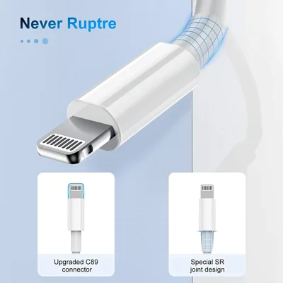 3 Pack Apple MFi Certified iPhone Charger Cable, Apple Lightning to USB Cable Cord, 2.4A Fast Charging Apple Phone Long Chargers for iPhone 12/11/11