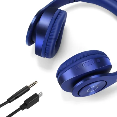 Bluetooth Headphones Wireless,TUINYO Over Ear Stereo Wireless Headphone 40H Playtime with deep bass, Wired Mode PC/Cell Phones/TV-Dark Blue