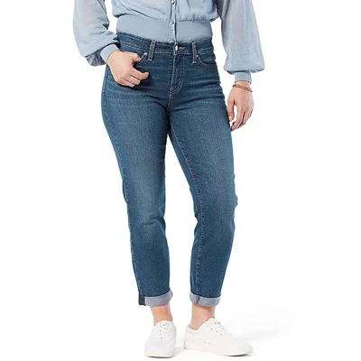 Signature by Levi Strauss & Co. Gold Label Women's Mid Rise Slim Boyfriend Jeans (Standard and Plus)