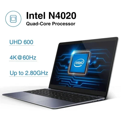 CHUWI HeroBook Pro 14.1 inch Laptop PC, Intel Gemini-Lake N4020 Quad Core, 1920x1080 FHD IPS Display Ultra Slim Laptops Computer, 8G RAM 256GB SSD
