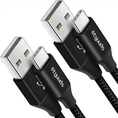 [2-Pack, 3ft] USB C Cable 3A Fast Charging, etguuds USB A to Type C Charger Cord Compatible with S..