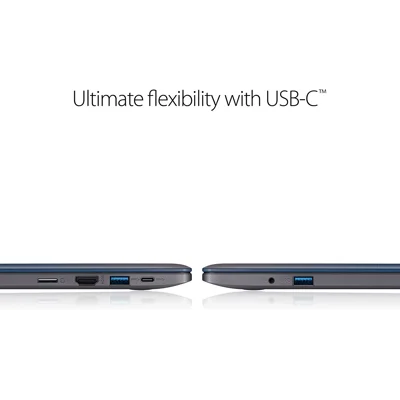 ASUS VivoBook L203MA Ultra-Thin Laptop, Intel Celeron N4000 Processor, 4GB LPDDR4, 64GB eMMC, 11.6” HD, USB-C, Windows 10 in S Mode