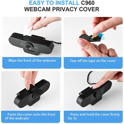 1080P Webcam with Microphone, eMeet C960 Web Camera, 2 Mics Streaming Webcam with Privacy Cover, 90°View Computer Camera, Plug&Play USB Webcam