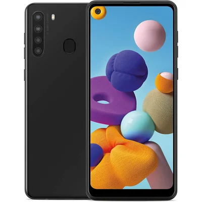 Samsung Galaxy A21 Factory Unlocked Android Cell Phone | Smartphone | 32GB Storage l 6.5” Black