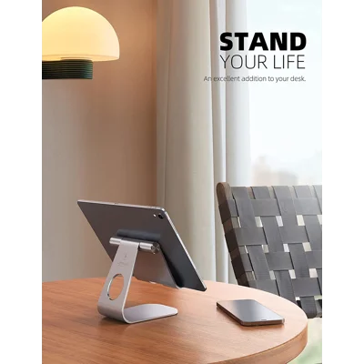 Tablet Stand Adjustable Lamicall Tablet Stand : Desktop Stand Holder Dock Compatible with Tablet Such as iPad Pro 9.7, 10.5, 12.9 Air Mini 4 3 2