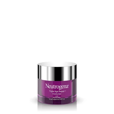 Neutrogena Triple Age Repair Anti-Aging Daily Facial Moisturizer with SPF 25 Sunscreen & Vitamin C, Firming Face & Neck Cream for Dark Spots