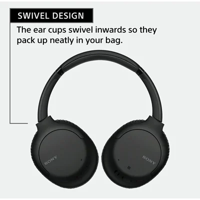 Sony Headphone WHCH710N: Wireless Bluetooth Over the Ear Headset with Mic for Phone-Call, Black