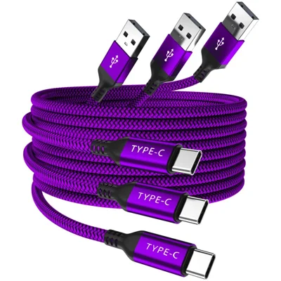 USB Type C Charger Cable 3 Pack 1.5/3.3/6.6FT,Charging Cord for Samsung GalaxyA02s A03s,A12 A13,A21 A22 A23,A31 A32 A33,A41 A42,A52 A52s 5G,A71 A72