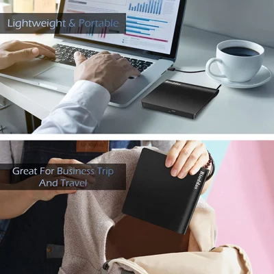External CD Drive USB 3.0 Portable CD DVD +/-RW Drive DVD/CD ROM Rewriter Burner Writer Compatible with Laptop Desktop PC Windows Mac Pro MacBook
