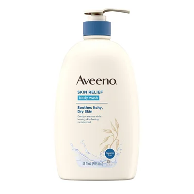 Aveeno Skin Relief Fragrance-Free Body Wash with Oat to Soothe Dry Itchy Skin, Gentle