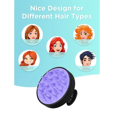 Hair Shampoo Brush, HEETA Scalp Care Hair Brush with Soft Silicone Scalp Massager (Black)