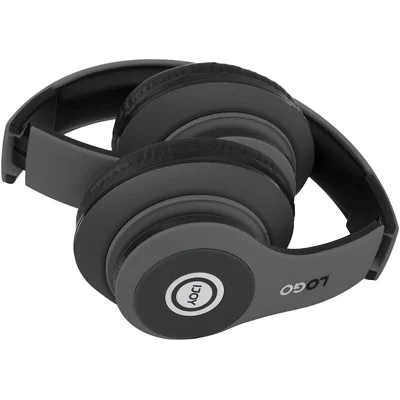 iJoy Matte Finish Bluetooth Headphones, Wireless Over Ear Foldable Headset with Built-in Microphone, FM, Micro SD Card Slot (Stealth)