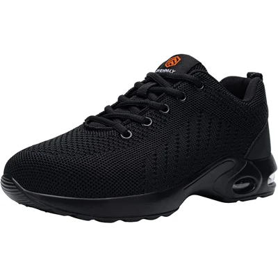 FENLERN Steel Toe Shoes for Women Safety Work Fashion Sneakers Lightweight Air Cushion Comfortable..