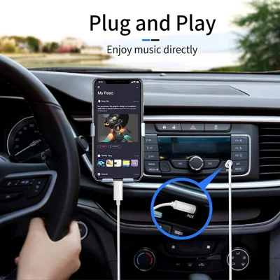 Aux Cord for iPhone, iSkey 3.5mm Aux Cable for Car Compatible with iPhone 13 12 11 XS XR X 8 7 6 iPad iPod for Car Home Stereo, Speaker, Headphone,