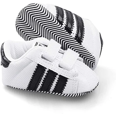 LIVEBOX Newborn Baby Boys' Premium Soft Sole Infant Prewalker Toddler Sneaker Shoes